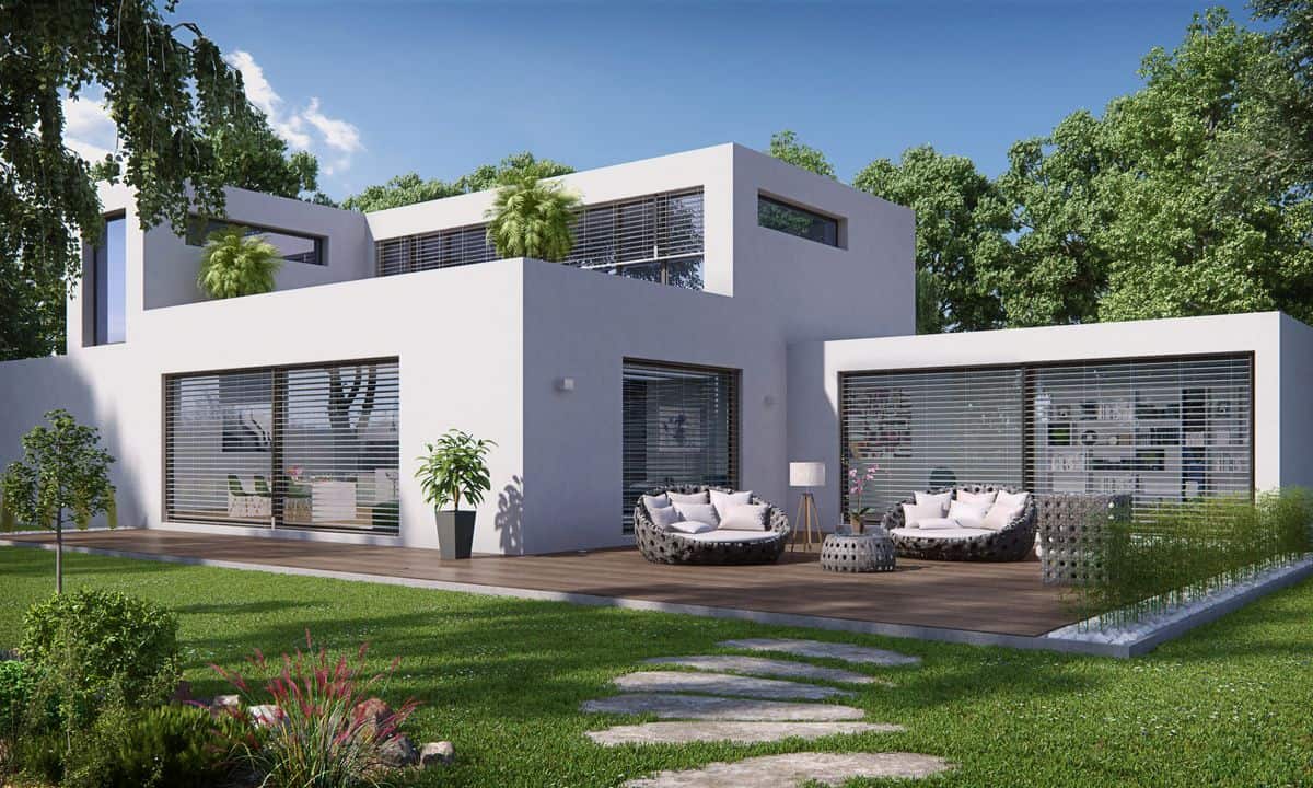 Brise-soleil métallique à lames reliées Grinotex